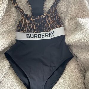 Burberry Leopard Print Swimsuit